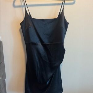 Classic Black Satin mini Dress